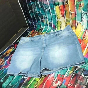 Royalty for me plus size jean‎ shorts size 20W light blue